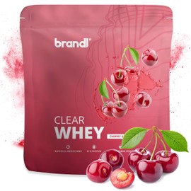 brandl Clear Whey Isolate ohne künstliche Süßstoffe | 80% Eiweiß Clear Protein mit natürlichem Geschmack | 800g Cherry Splash