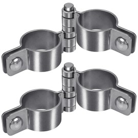 Insaga 2-3/8'' Chain Link Fence Gate Post Hinge Kit, Thick SUS304 Chain Link Fence Parts Includes Female Gate Hinge (2pcs) and Male Gate Hinges (2pcs), Heavy Duty Gate Hinges up to 500LB (2 Pairs)