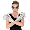 MIMIKRY Alien Gloves Silver Metallic Alien Sci-Fi Space Galaxy Science