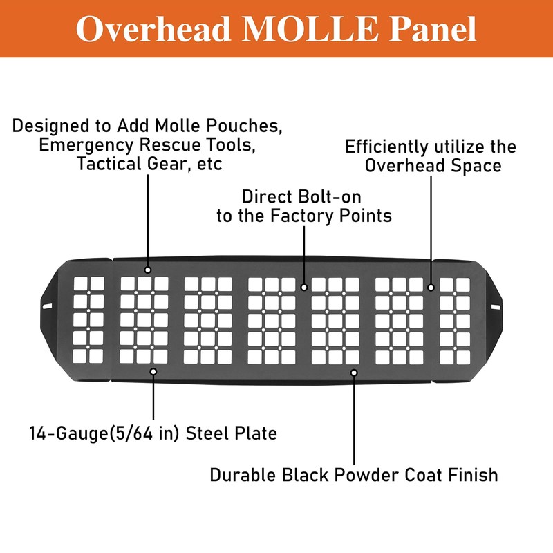 u-Box 4Runner Overhead MOLLE Panel Interior Cargo Storage Organizer Compatible