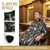 Capa de Peluquería con Cierre Ajustable y Cepillo para Cuello,