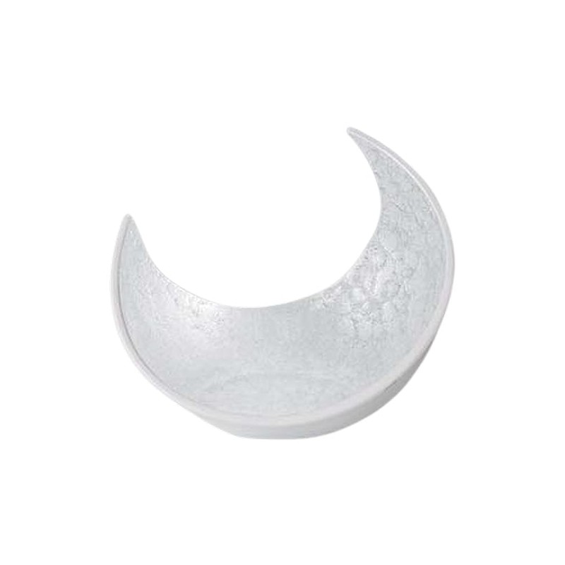 J-kitchens 872364 Serving Plate, Crescent Moon, White, Aqua, 6.2 inches