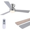 Asyko Ceiling Fans with Lights,46" Low Profile Ceiling Fan with