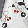 Agamino 8 Ball Keychain, Cherry Keychain with Stars, Funny Eight