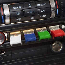 ZOXOQ Center Console Control Button Cover Compatible with Ford Mustang Accessories 2015-2023 Dashboard Switch Button Cap Switch Button Protective Cover Interior Dash Decor Trim (Mixed Colors)