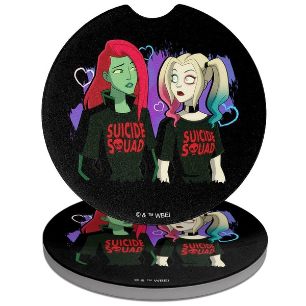 Harley Quinn Animated Series Harley and Ivy Car Coasters, Pack