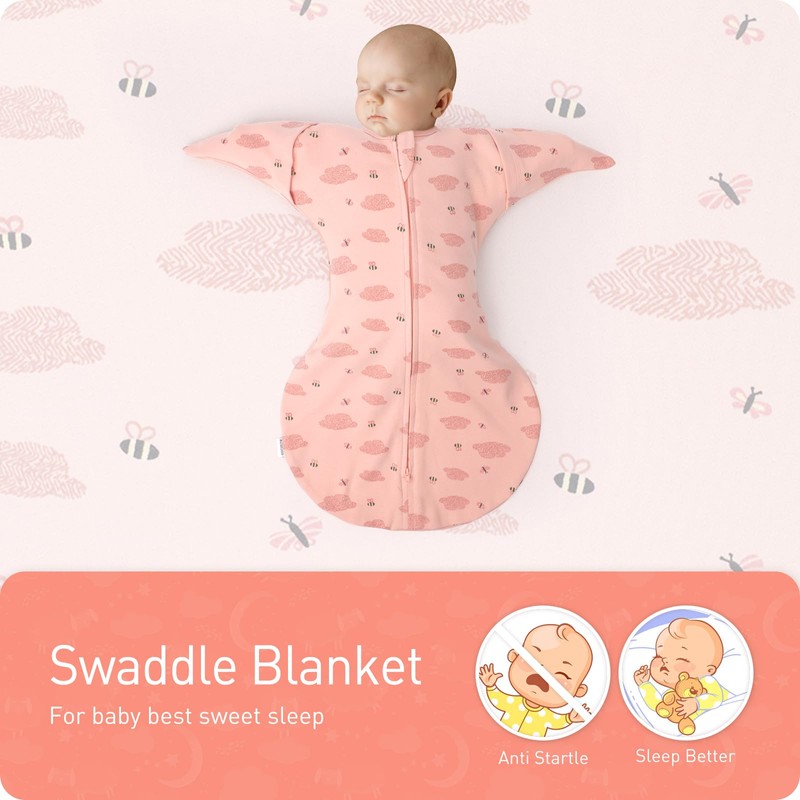 Knirose Swaddling Sack Baby Transition Sleeping Bag with Anti-Scare Function,