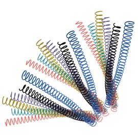 DIYEAH 18Pcs Plastic Spiral Binding Coils Removable Colored Binding Spines 16mm(5/8") Loose Leaf Book Rings Cinch Wire