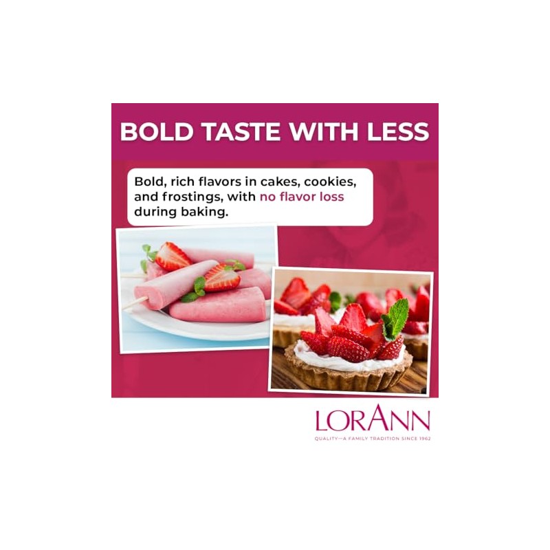 LorAnn Strawberry Emulsion, NAC, 4 ounce bottle