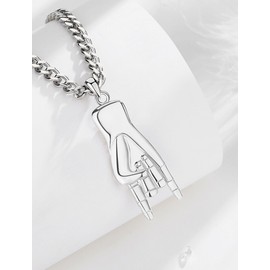 INFUSEU St Christopher / St Michael / St Benedict / Holy / Virgin Mary Medal Jesus Cross 7 Archangel Seal 925 Sterling Silver Pendant for Men Women Sacred Religious Amulets, Sterling Silver