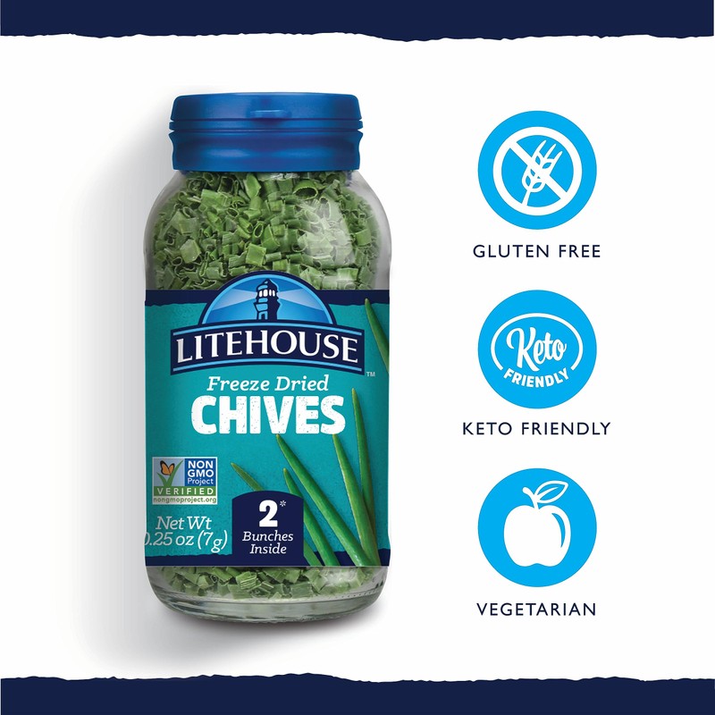 Litehouse Freeze Dried Chives - Chives Dried, Substitute for Chives
