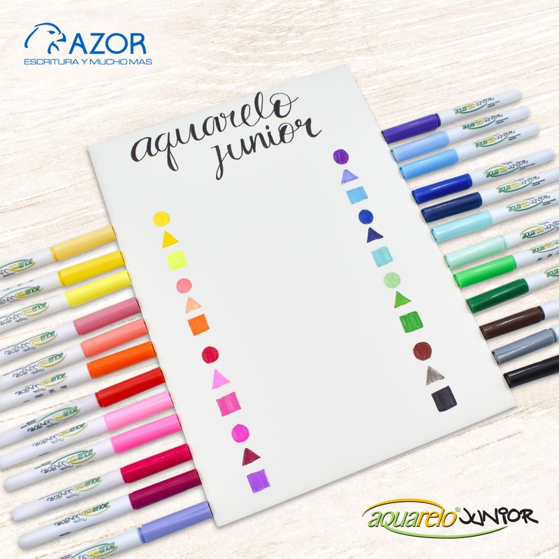 Azor Plumones Para Dibujo 24 Piezas No Toxico Lavable Aquarelo