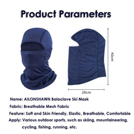 Navy Blue Ski Mask for Men Balaclava Face Mask Women Summer Shiesty Mask Full Head Mask for Motorcycle Helmet Football Sun Protection