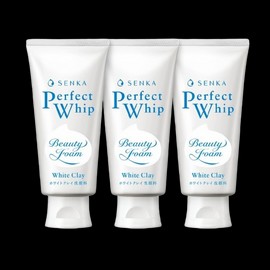 Senka Perfect Whip Beauty Cleansing Foam White Clay 120g x 3 Japanese Foam Cleansing / 센카 퍼펙트휩 뷰티 클렌징폼 화이트클레이 120g x 3개 일본 폼클렌징