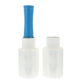 Zerodeko Película Estirable Transparente con Mango Plástico Ergonómico, Rollo 10 Cm X 150 M, Film Retráctil para Embalaje y Mudanzas, Película de Empaquetado Resistente para Oficina y
