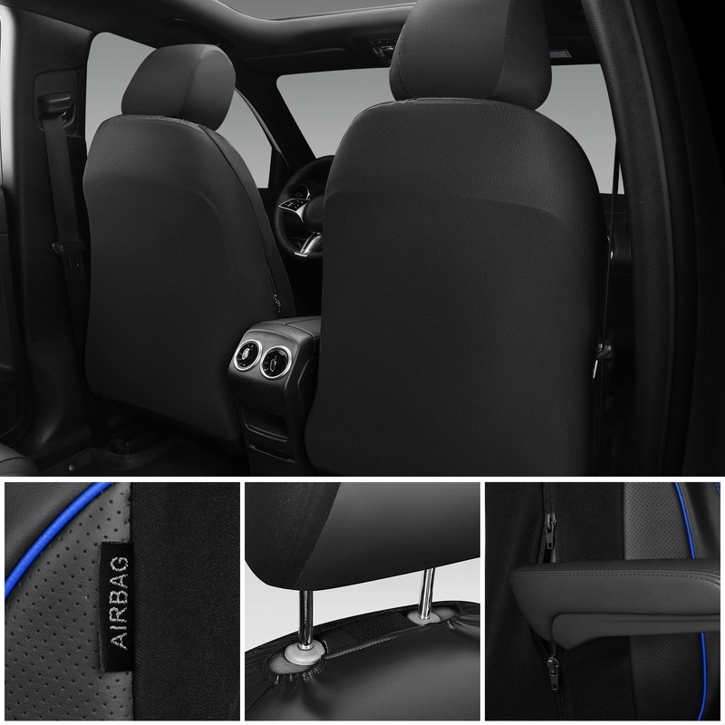CAR PASS 3D Foam PU Leather Car Seat Covers, Universal