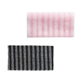 YANYULI Set of 2 Loop Ocean Towel Stripe Design Strong Mud Mud Exfoliating for Back, Neck and Body for Men and Women, Bath, Bath and Bath Accessories, for Home, Dorm, Travel