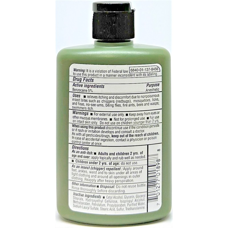 CHIGG-AWAY LOTION 4OZ RELIEVES ITCHING, REPELS CHIGGERS MOSQUITOES TICKS FLEAS