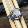 Natural Moonstone 925 Solid Sterling Silver Engagement Ring Size 6