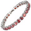 RIZILIA Round Cut Multi-Color CZ 18K Gold Plated Tennis Bracelet,