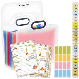 School Years Memory Book Keepsake Box,Organized Scrapbook with 13 Pockets for Photos and Mementos from Preschool to 12th Grade