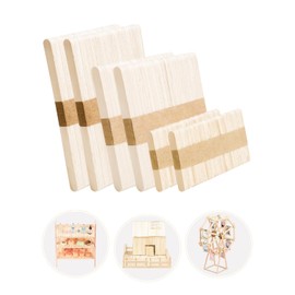 Popsicle Sticks for Crafts Ice Cream Sticks Craft Sticks Bulk 300 Pcs, 3 Mixed Sizes Jumbo Popsicle Sticks Bulk and Small Popsicle Sticks, Wooden Sticks for DIY