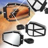 Pair of Universal Textured Black Rectangle Convex Design Glass UTV