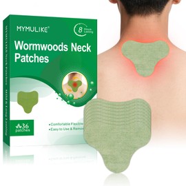 Neck Patches, 36 Count Maximum Strength Warming Herbal Plaster, Wormwood Extract Sticker 8 Hours Lasting Reduction Joint Discomfort for Knee, Back, Neck, Shoulder (for Neck-36)