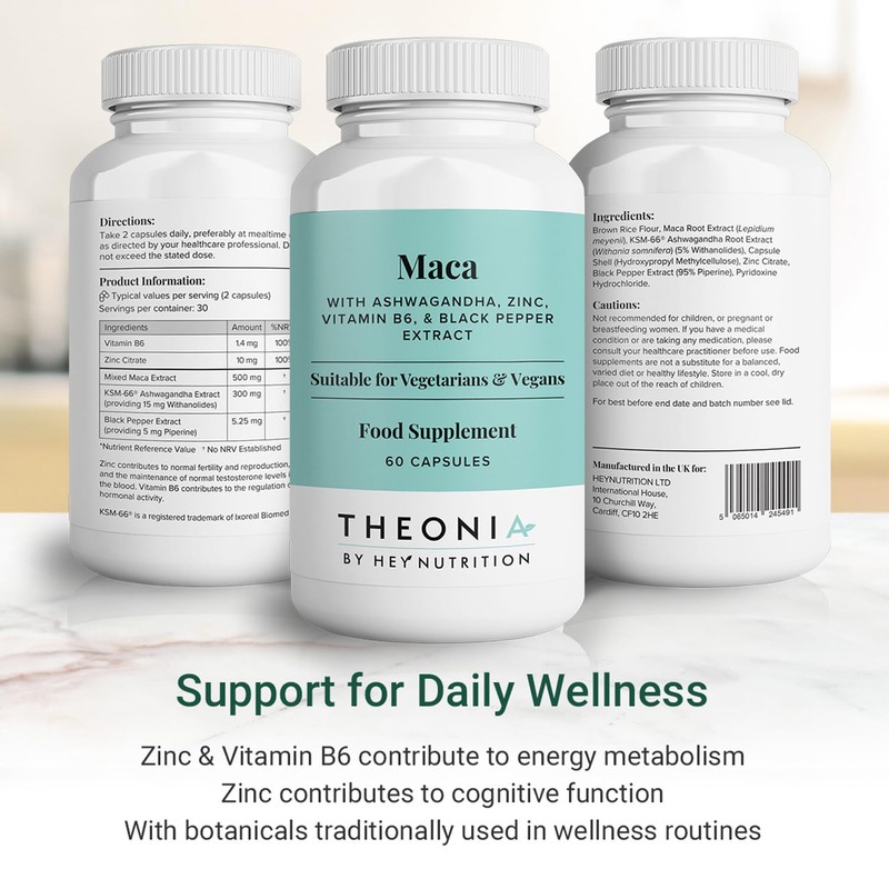 Theonia Maca Root Extract 20:1-500mg Per Serving – for Men