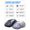 Docooler Wireless Gaming Mouse, Transparent Crystal Shell, 3 Modes (USB