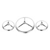 Chrome Tri Bar Bullet Spike Style 7" Headlamp Trim Ring