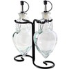 Couronne Company Amphora Double Oil & Vinegar Glass Cruet Set