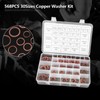 Copper Washers Set, 568pcs, 30 Sizes O-Ring Copper Gaskets Flat