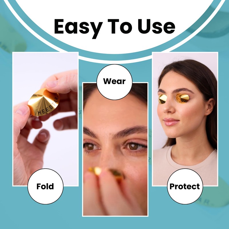 Disposable Sun Bed UV Protection Tanning Eye Gold Sticker Cones