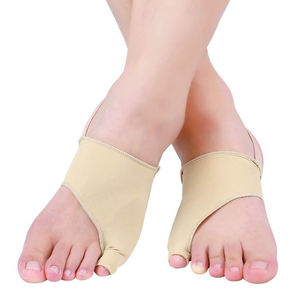 1 Pair Hallux Valgus Toe Separator Corrector Bunion Corrector with Gel Pad Small Toe Protection Socks, Foot Pain Relief Hallux Valgus Corrector Aid for Foot Care Kit, Toe Separator