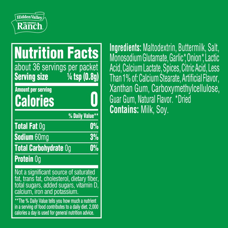 Hidden Valley Original Ranch Seasoning, Dressing and Recipe Mix, 1