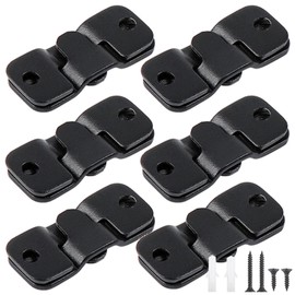 5WYOUKE Picture Frame Hanging Hardware Set of 6, Stainless Steel Picture Frame Hooks, Black, Wall-Mounted Hooks, Discreet Hanging Hardware for Paintings, Photo Frames, Decorative Items, Clocks