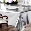 EOGRFW 4 Pack Silver Foil Tablecloth,54 x 108 Inch Rectangle