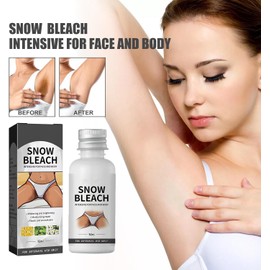 3 Piezas Snow Bleach Cream, Dark Skin Bleaching Cream para Aclarar la Piel de Las Zonas, íntimas Crema Correctora de Manchas Oscuras, íntimas Iluminadora para el Rostro y el Cuerpo