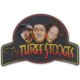 The Three Stooges Classic Trio Metal Sign - Funny Three Stooges Wall Decor for Man Cave, Garage or Shop