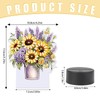 SHEGZHUC Diamond Painting Bedside Lamp Touch Sunflowers in Vase LED