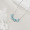 YFN Four Leaf Clover Necklace for Women Sterling Silver Turquoise