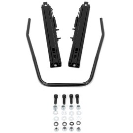 ECOTRIC Universal Seat Sliders Seat Mounting Track, Dual Locking Rails Brackets Kit Most Aftermarket Seats- 1 x Set of Sliders Electrophoresis Black