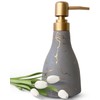 Ceramic Soap Dispenser for Bathroom Grey Soap Dispenser for Kitchen