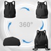 Drawstring Backpack Sports Gym Bag, Water Resistant String Bag Gym