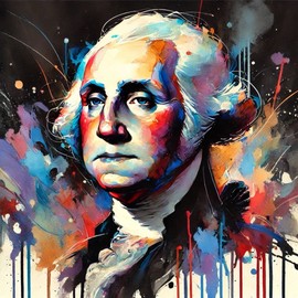 #161 Washington water color Abstract 10”x10” Gallery Wrapped. Ready To Hang.