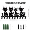 SUPERDANT Cat Metal Key Holder Cartoon Kitten Decorative 10 Hooks