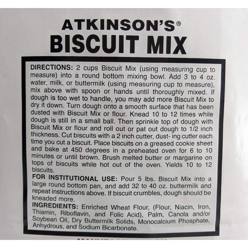 Butter Flake Biscuit Mix 5 Pound Bag