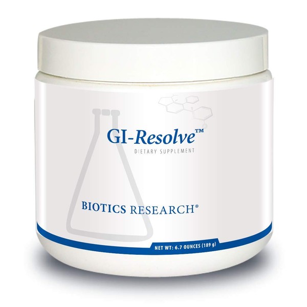 Biotics Research GI Resolve Optimal Gastrointestinal Support. Great-tasting powder, free of added flavors, colors, sweeteners, gums or common allergens. Gut Lining Support, Gut Healing, LGlutamine,