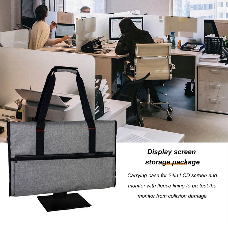 Desktop Computer Monitor Carrying Case Moving Monitor Screen Protective Bag